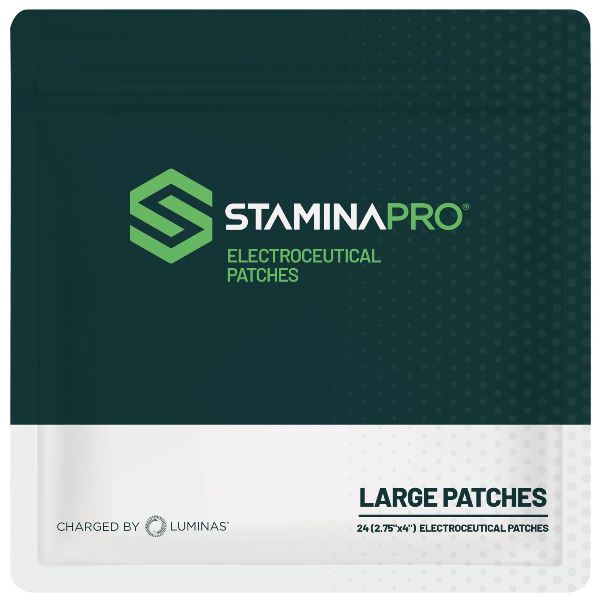LUMINAS STAMINAPRO Patch - Water-Resistant Athletic Adhesive, Electroceutical Relief - Versatile Active Comfort, Long Lasting - Back, Joints, Knees, Hamstrings - 24 Pack (Large Tan Patches) - dailyvitalstore