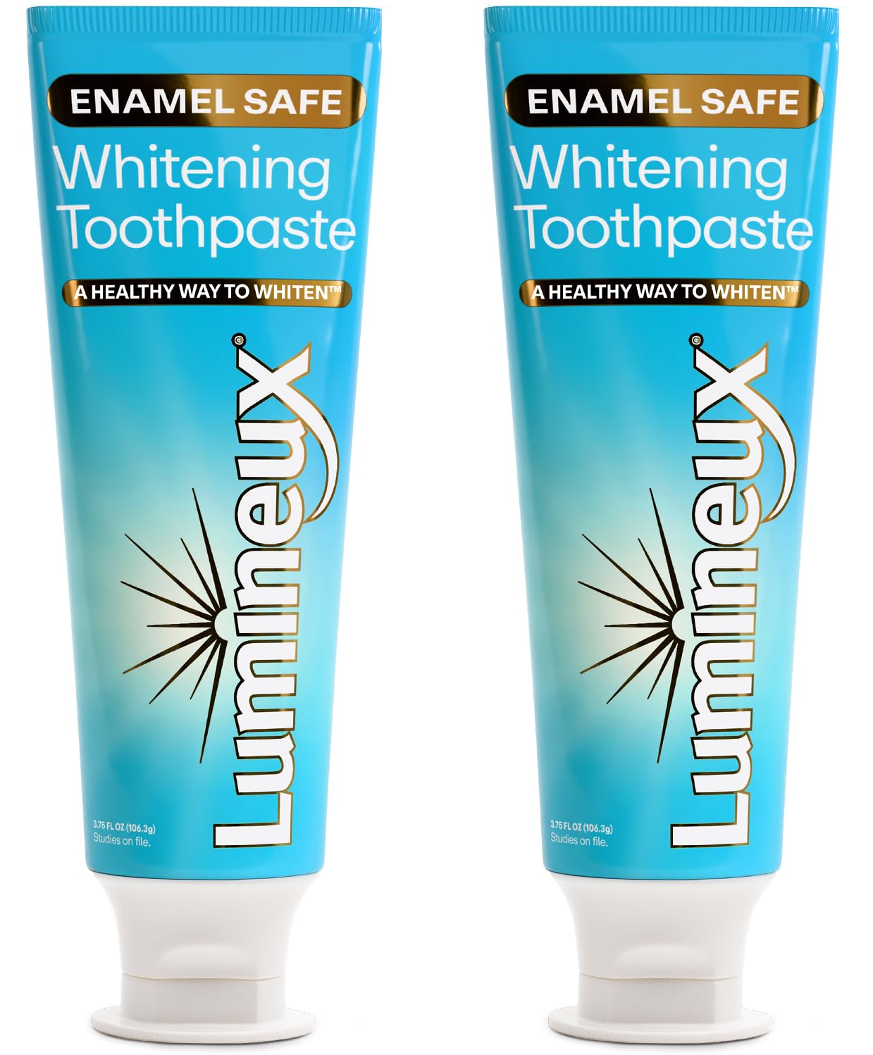 Lumineux Teeth Whitening Toothpaste 2 Pack Peroxide Free Enamel Safe for Sensitive Whiter Teeth, Fluoride Free, No Alcohol, Artificial Colors, - dailyvitalstore