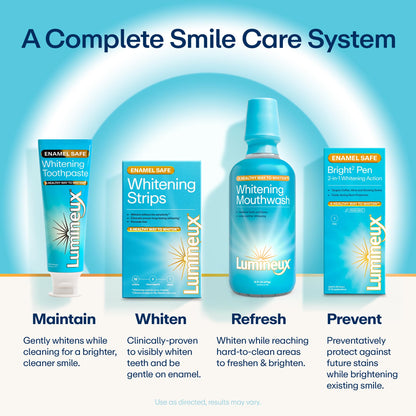 Lumineux Teeth Whitening Toothpaste 2 Pack Peroxide Free Enamel Safe for Sensitive Whiter Teeth, Fluoride Free, No Alcohol, Artificial Colors, - dailyvitalstore