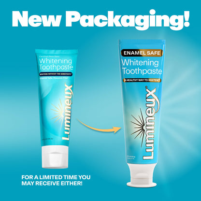 Lumineux Teeth Whitening Toothpaste 2 Pack Peroxide Free Enamel Safe for Sensitive Whiter Teeth, Fluoride Free, No Alcohol, Artificial Colors, - dailyvitalstore