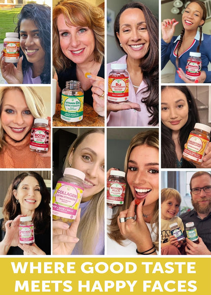 Lunakai USA Made Collagen Peptides Gummies - 200mg Non-GMO Anti-Aging Formula with Biotin, Zinc, Vitamins C - dailyvitalstore