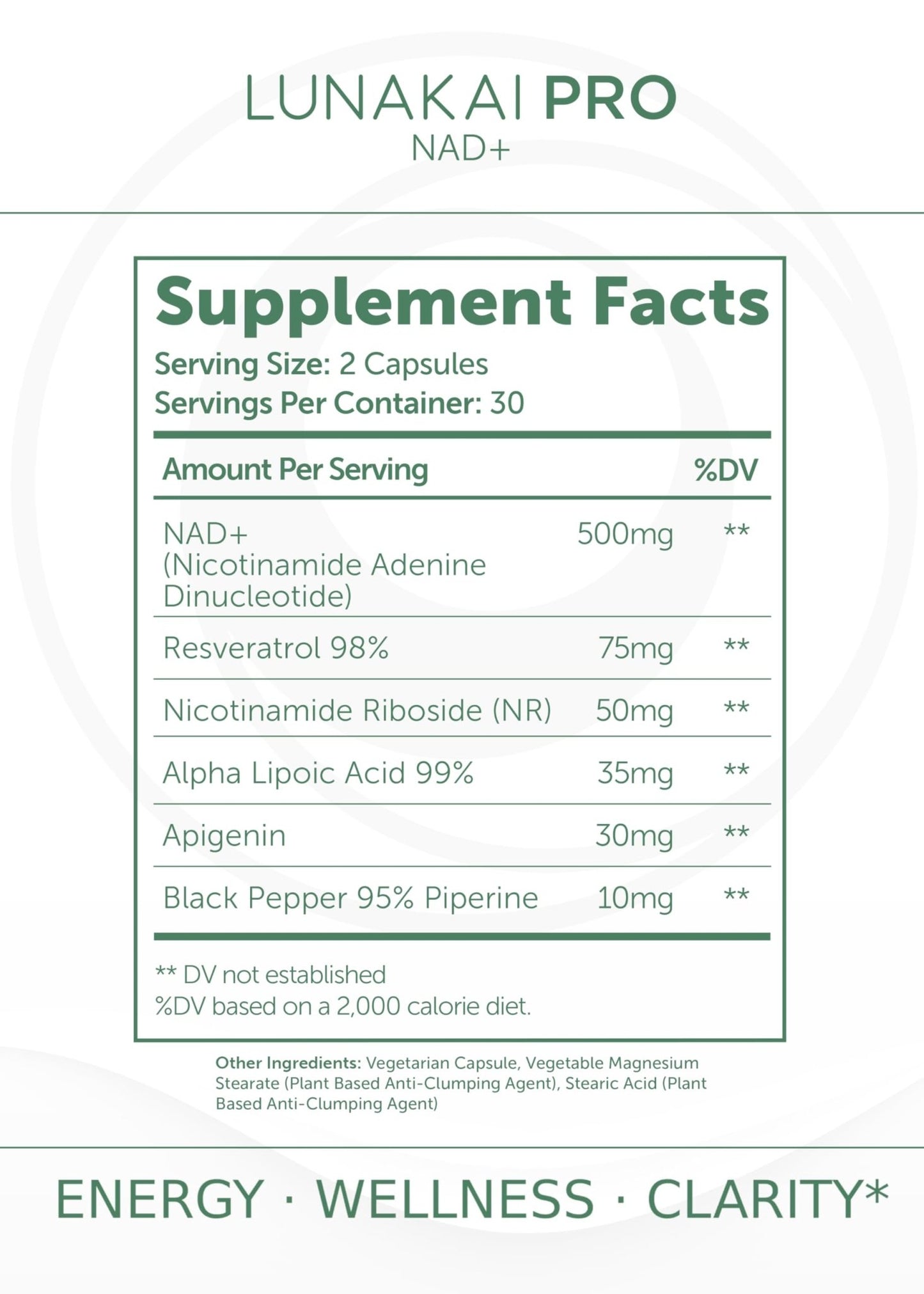 Lunakai USA Made Dual-Pathway NAD+ Formula with NR & Resveratrol – Natural NAD Supplement for Women & Men – Healthy Aging 7 - dailyvitalstore