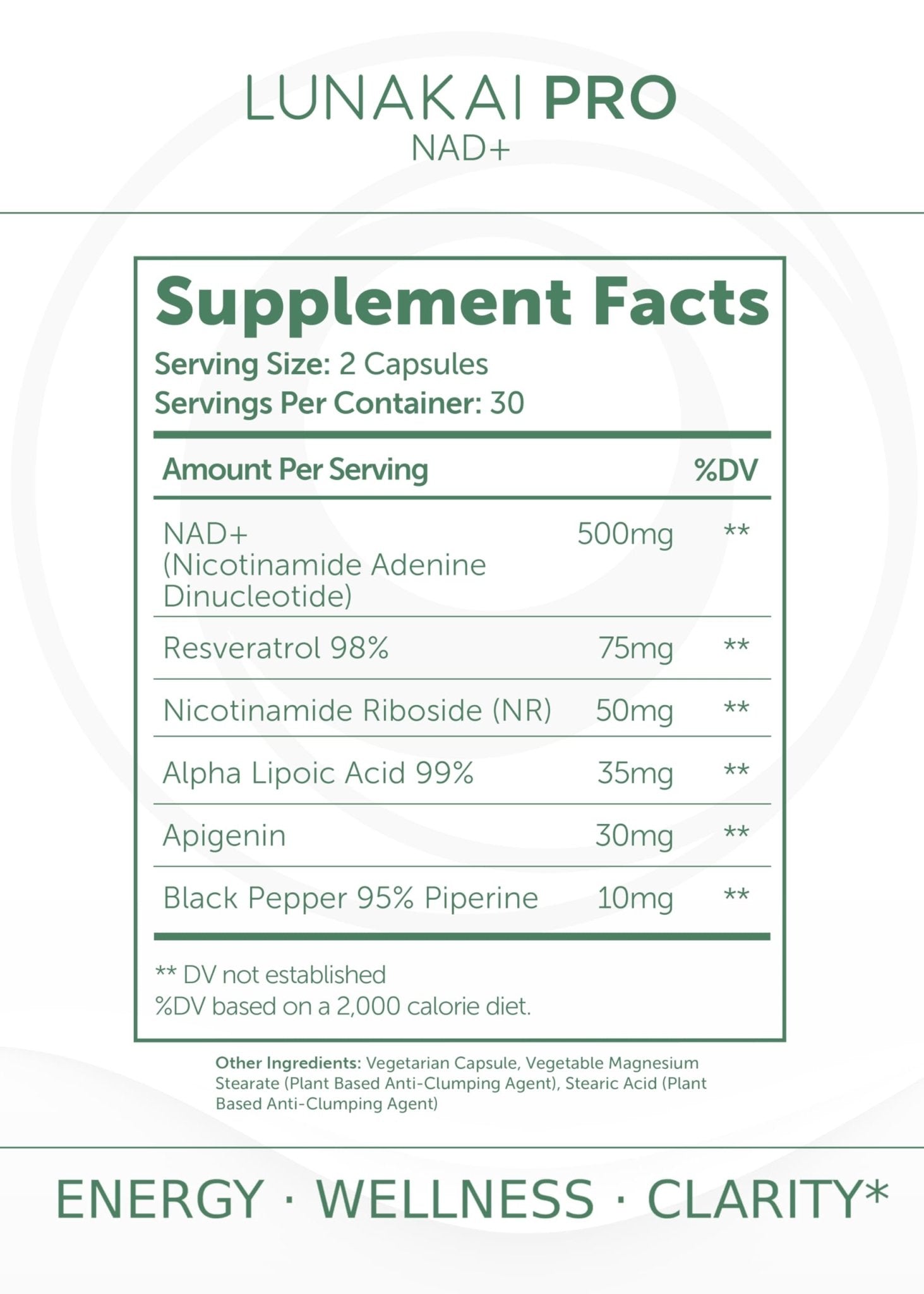 Lunakai USA Made Dual-Pathway NAD+ Formula with NR & Resveratrol – Natural NAD Supplement for Women & Men – Healthy Aging 7 - dailyvitalstore