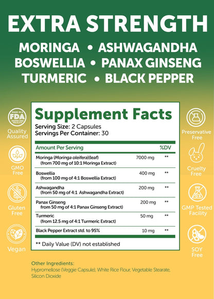 Lunakai USA Made Moringa & Sea Moss Capsules Bundle – 6-in-1 & 16-in-1 Advanced Blends – 60 Non-GMO Veggie Capsules Each - dailyvitalstore