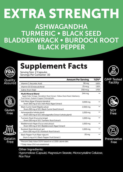 Lunakai USA Made Moringa & Sea Moss Capsules Bundle – 6-in-1 & 16-in-1 Advanced Blends – 60 Non-GMO Veggie Capsules Each - dailyvitalstore