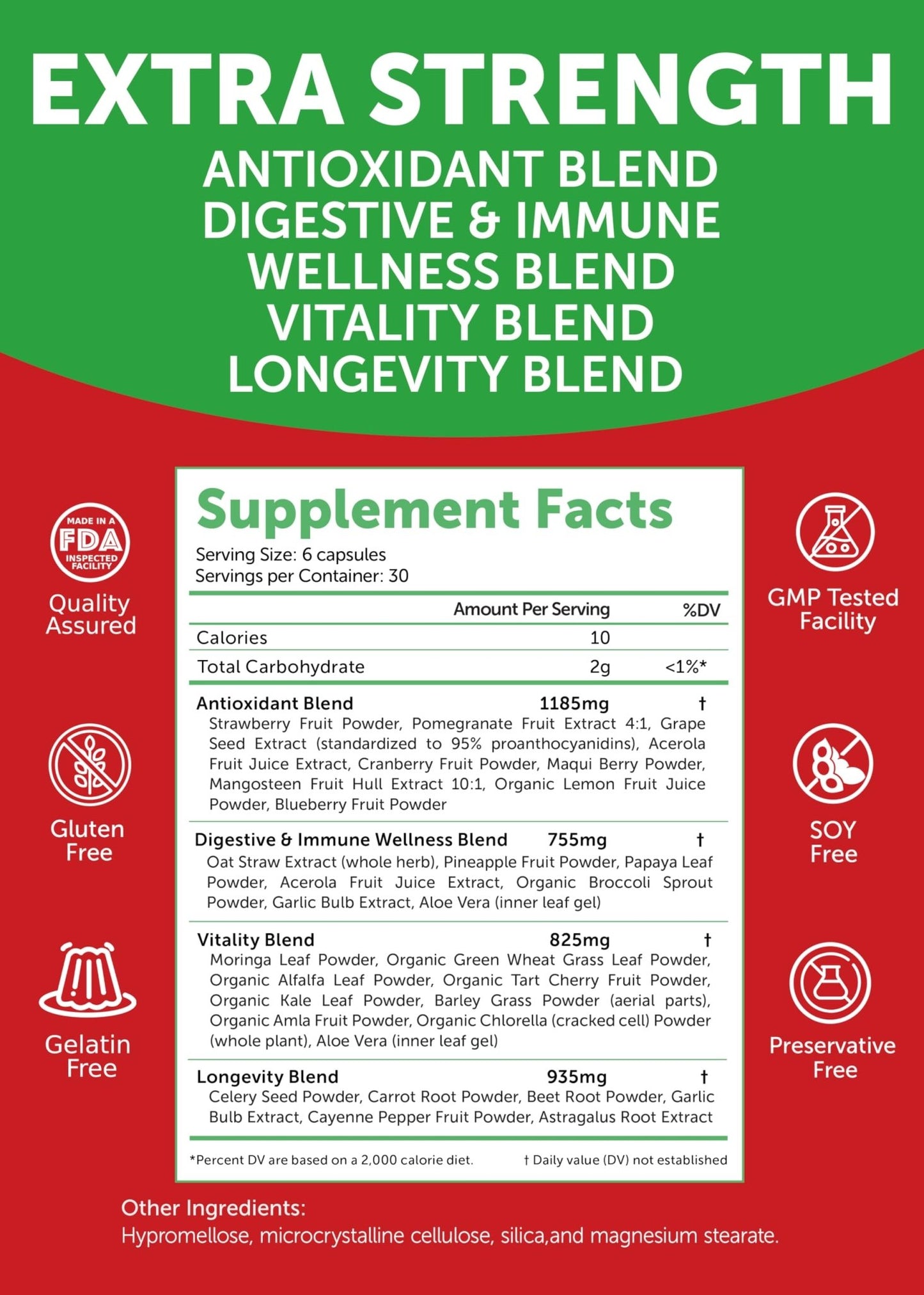 Lunakai USA Made Superfood Fruits & Veggies Supplement - All-in-One with 4 Blends & Scented Capsules, 180ct Super Veggie Capsules for Adults - dailyvitalstore
