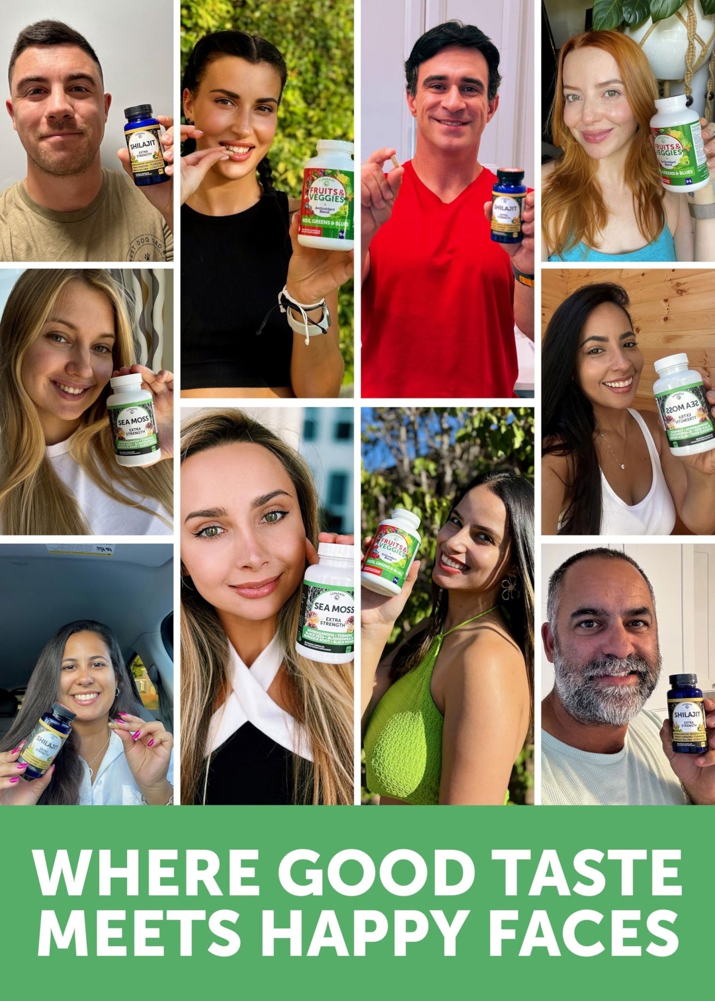 Lunakai USA Made Superfood Fruits & Veggies Supplement & Irish Sea Moss Bundle with 4 Blends, Black Seed Oil & Ashwagandha for Immune & Wellness Support - dailyvitalstore