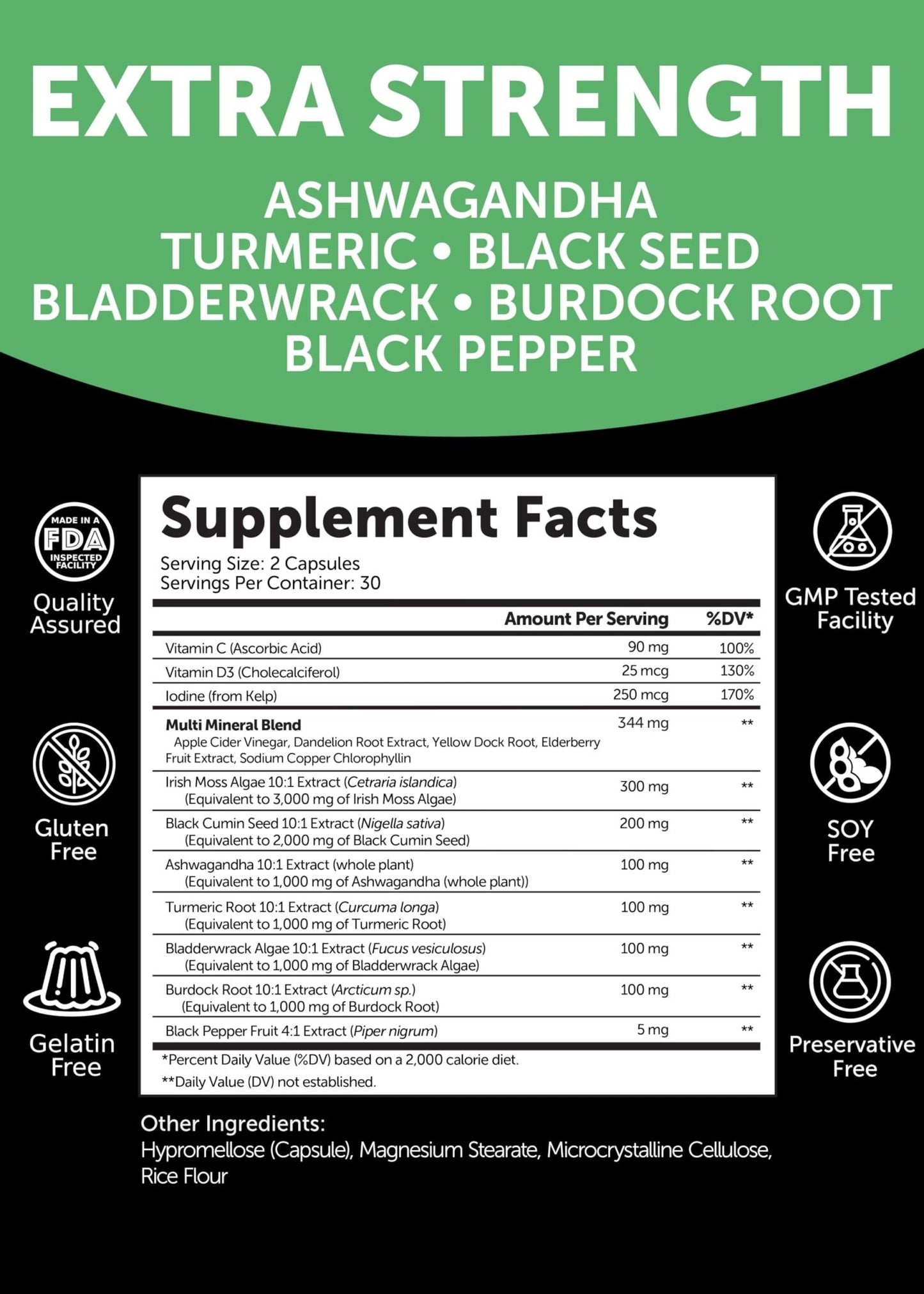 Lunakai USA Made Superfood Fruits & Veggies Supplement & Irish Sea Moss Bundle with 4 Blends, Black Seed Oil & Ashwagandha for Immune & Wellness Support - dailyvitalstore