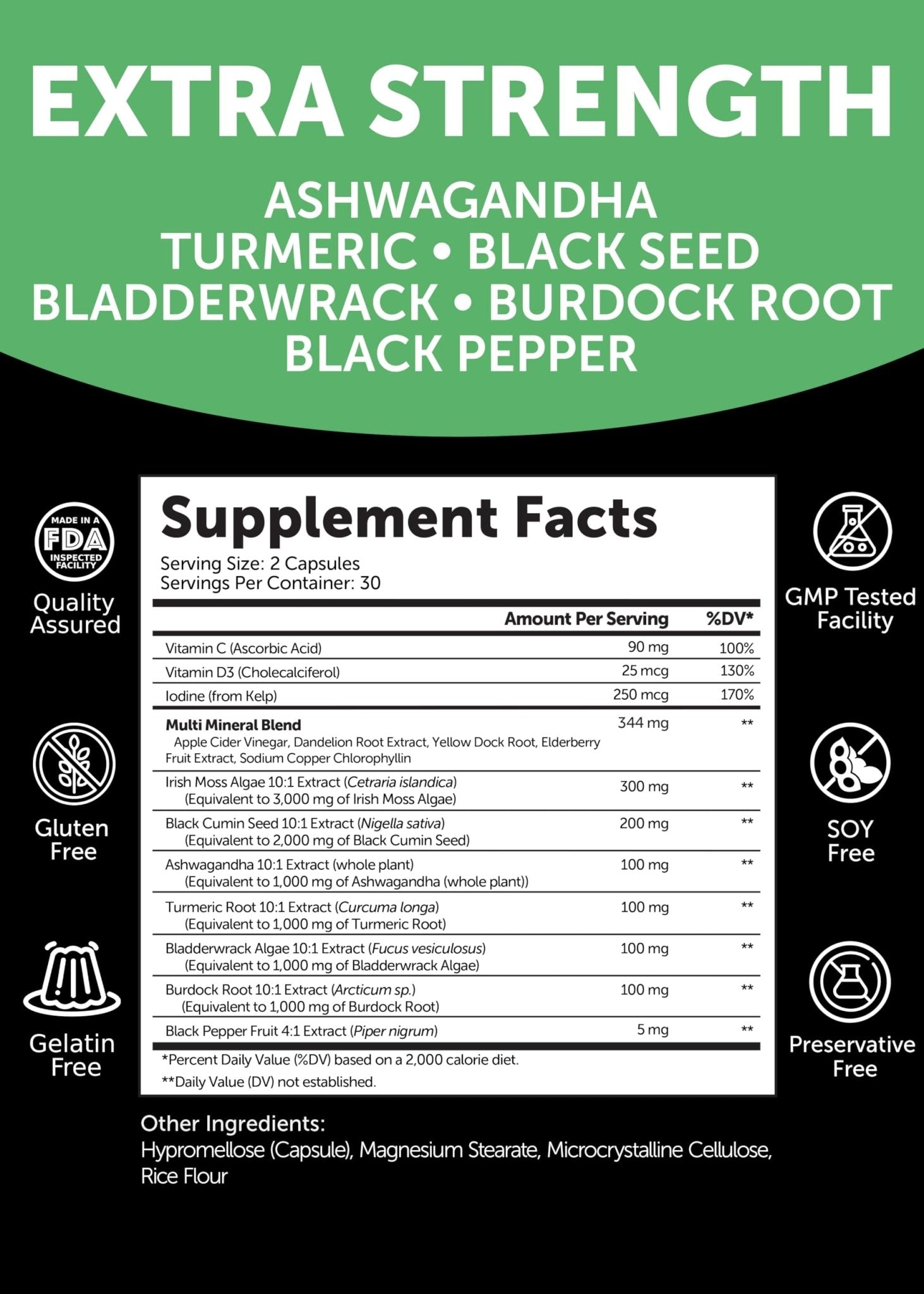 Lunakai USA Made Superfood Fruits & Veggies Supplement & Irish Sea Moss Bundle with 4 Blends, Black Seed Oil & Ashwagandha for Immune & Wellness Support - dailyvitalstore