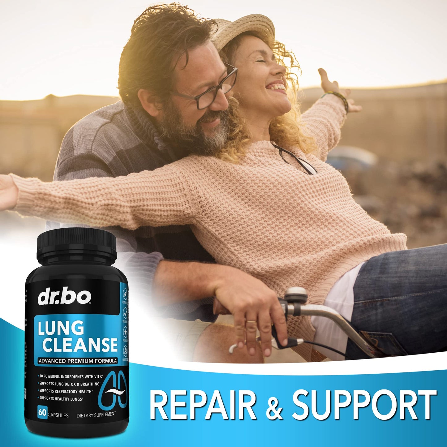 Lung Cleanse Support Supplement - Respiratory Supplements to Quit & Stop Smoking Aids - Herbal Detox for Lungs & Bronchial Health - Smokers Cleanser Breathe Aid for Mucus Clear Relief - 60 Capsules - dailyvitalstore