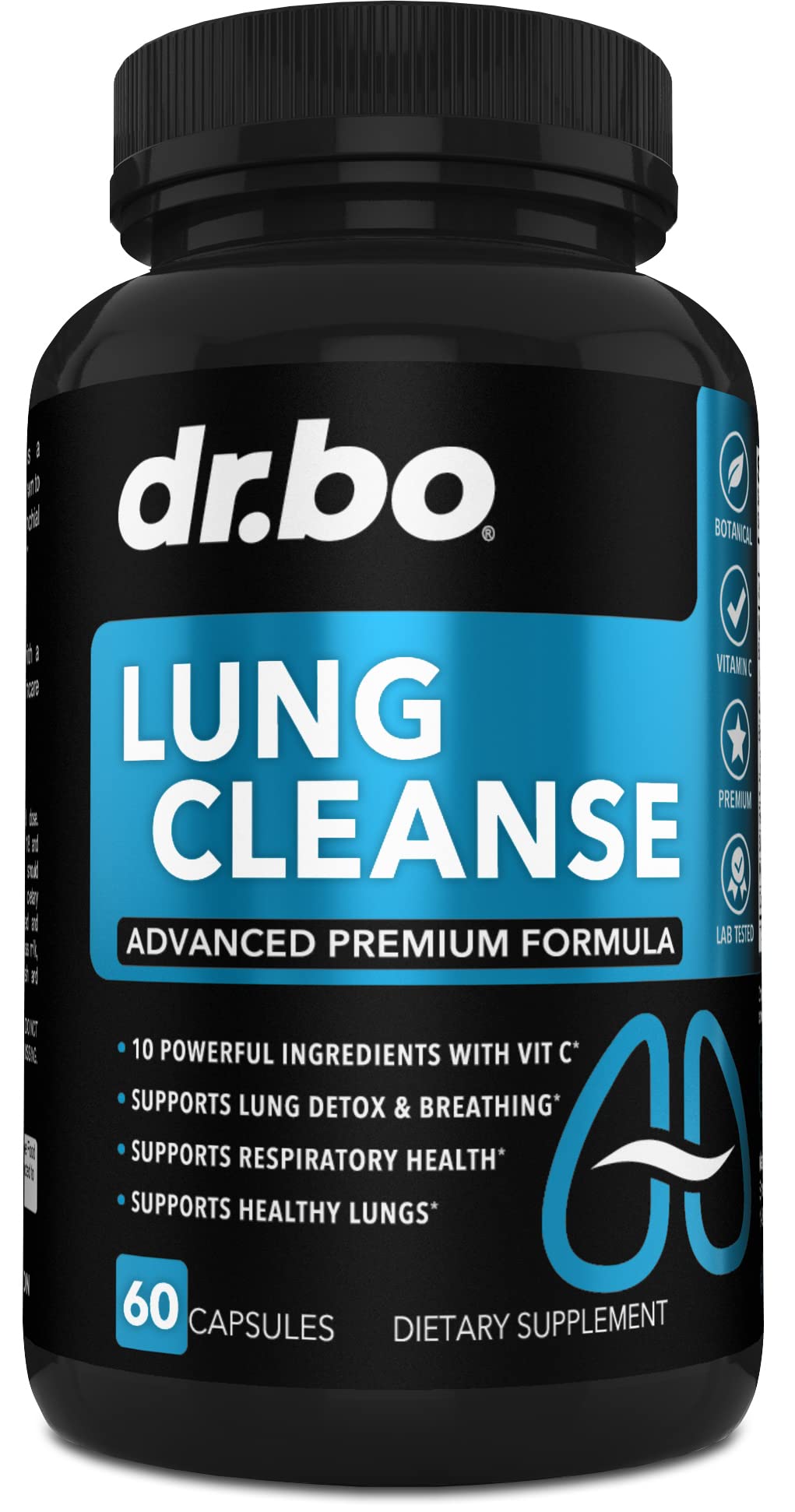 Lung Cleanse Support Supplement - Respiratory Supplements to Quit & Stop Smoking Aids - Herbal Detox for Lungs & Bronchial Health - Smokers Cleanser Breathe Aid for Mucus Clear Relief - 60 Capsules - dailyvitalstore