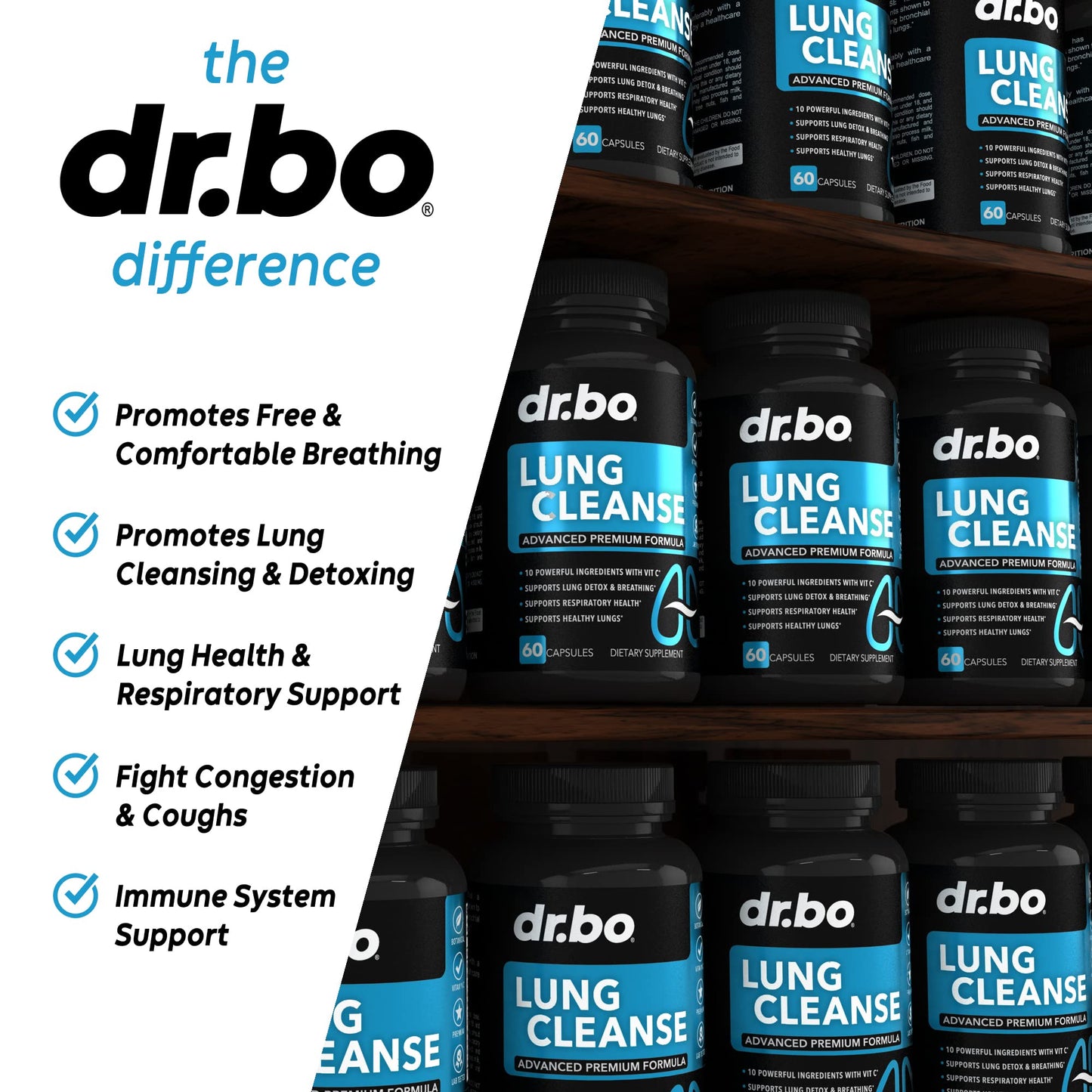 Lung Cleanse Support Supplement - Respiratory Supplements to Quit & Stop Smoking Aids - Herbal Detox for Lungs & Bronchial Health - Smokers Cleanser Breathe Aid for Mucus Clear Relief - 60 Capsules - dailyvitalstore