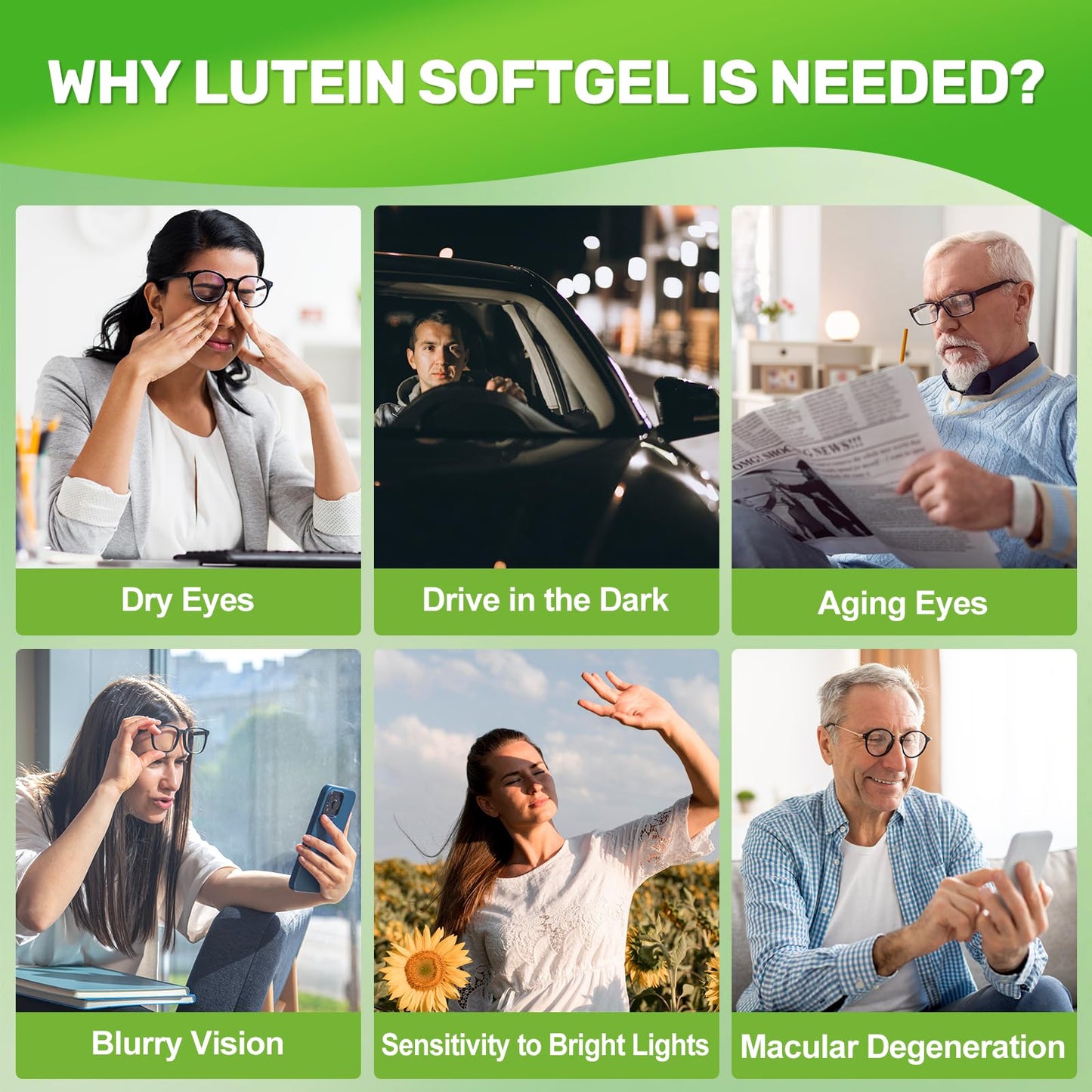 Lutein and Zeaxanthin Supplements, Eye Vitamin & Mineral Supplement, Multivitamin for Vision & Ocular Health with Omega-3, Protect and Enhance Your Eye - dailyvitalstore