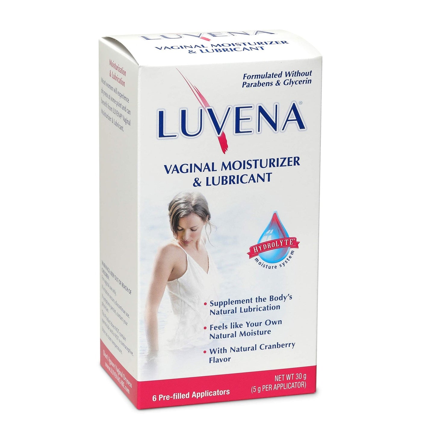 LUVENA Vaginal Moisturizer for Women, Long-Lasting, Intimate Care, Feminine Hydration, Menopause Support, Relieve Dryness & Irritation, Pre-Filled Applicators, pH Balanced, Water-Based, 30g (1 pack) - dailyvitalstore