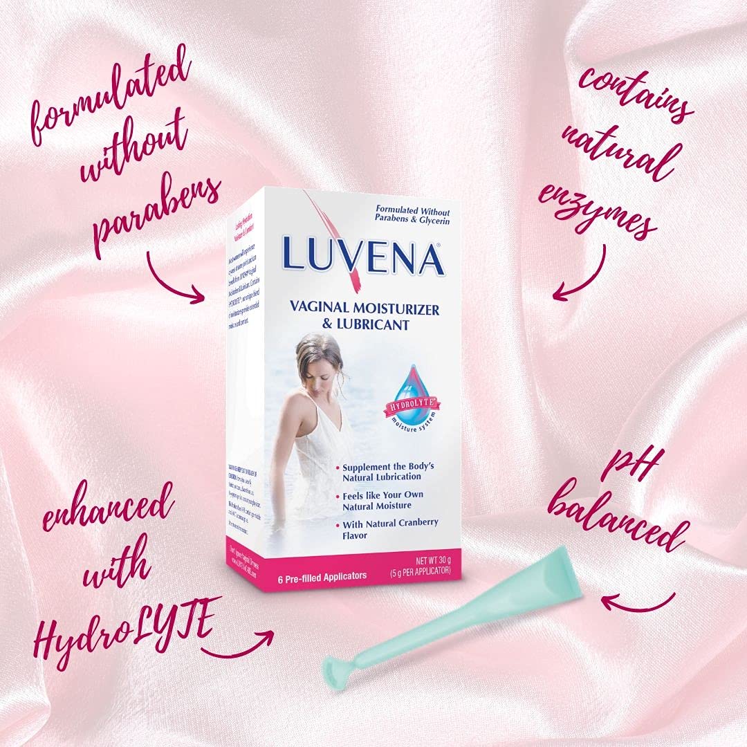 LUVENA Vaginal Moisturizer for Women, Long-Lasting, Intimate Care, Feminine Hydration, Menopause Support, Relieve Dryness & Irritation, Pre-Filled Applicators, pH Balanced, Water-Based, 30g (1 pack) - dailyvitalstore
