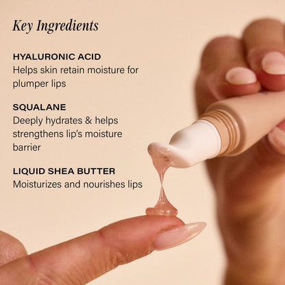 '+ Lux Unfiltered N°15 Cold Plunge Soothing Lip Serum - Hydrating Lip Balm - Hyaluronic Acid, Squalane & Shea Butter - Cooling Touch Applicator - Fragrance Free, Petroleum Free, Vegan - dailyvitalstore