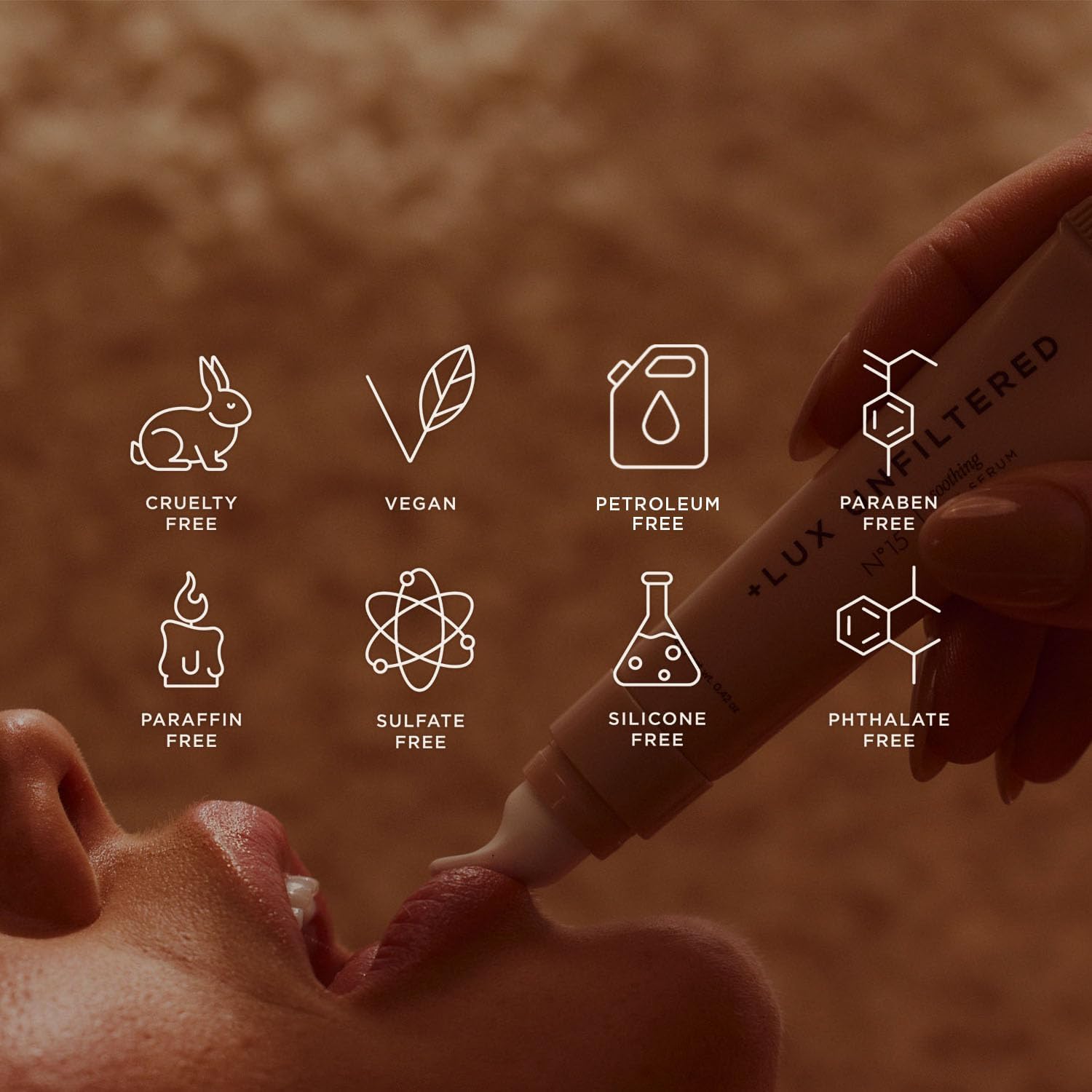 '+ Lux Unfiltered N°15 Cold Plunge Soothing Lip Serum - Hydrating Lip Balm - Hyaluronic Acid, Squalane & Shea Butter - Cooling Touch Applicator - Fragrance Free, Petroleum Free, Vegan - dailyvitalstore