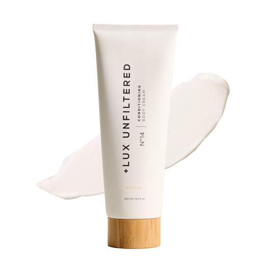 '+ Lux Unfiltered Tall Pour N°14 Body Lotion for Women - Moisturizing Body Cream with Jojoba, Squalane, Shea Butter, Vitamin C & Hyaluronic Acid - Hydrating Body Lotion, Non-Greasy - Santal - dailyvitalstore