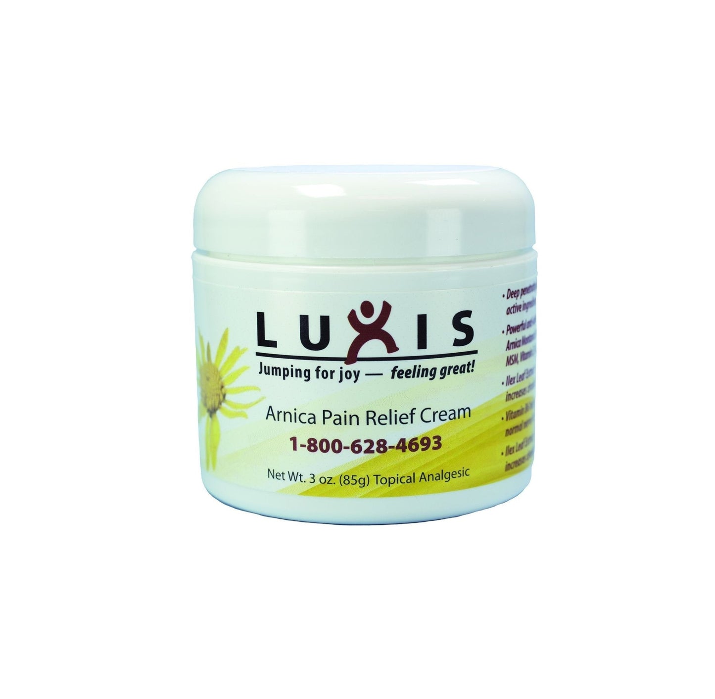 Luxis Arnica Pain Relief Cream - Soothing Arnica Combined with Powerful Menthol - Topical analgesic - 3 oz - dailyvitalstore