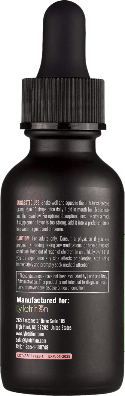 Lyfetrition Benfotiamine 118 ml, 4 FL Oz Liquid, 220 Servings, Made in USA, Quick Absorption, Potent Ingredients, Non-GMO - dailyvitalstore