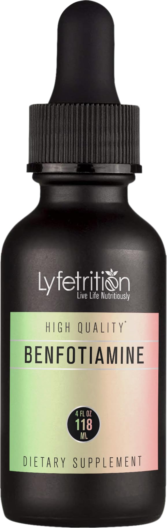 Lyfetrition Benfotiamine 118 ml, 4 FL Oz Liquid, 220 Servings, Made in USA, Quick Absorption, Potent Ingredients, Non-GMO - dailyvitalstore