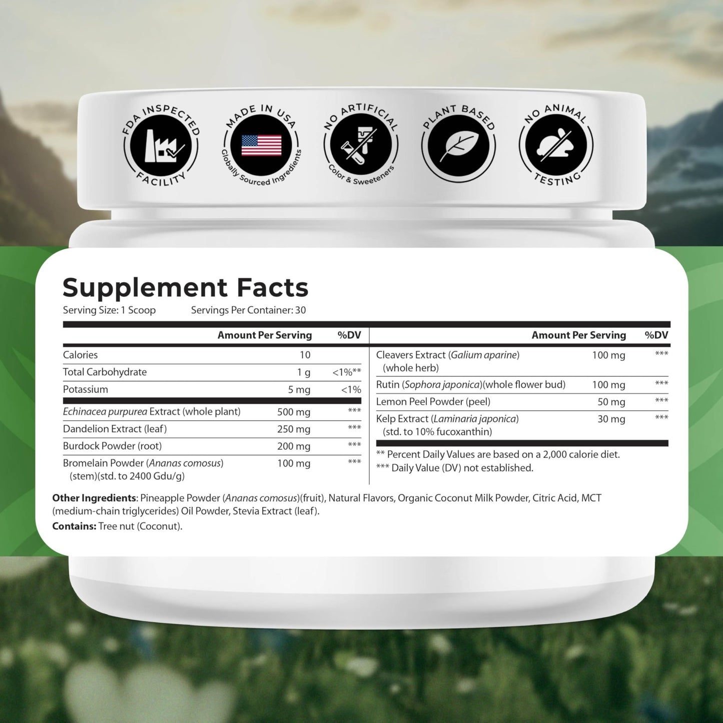 Lymph Go - Lymphatic Drainage Supplement for Women & Men - Lymph System Support - with with Bromelain, Echinacea, Burdock Root, Dandelion, Rutin, Kelp & More - 4.06 Oz - 30 Servings - Tropical Flavor - dailyvitalstore