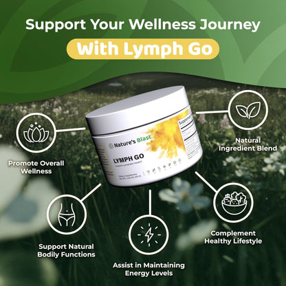 Lymph Go - Lymphatic Drainage Supplement for Women & Men - Lymph System Support - with with Bromelain, Echinacea, Burdock Root, Dandelion, Rutin, Kelp & More - 4.06 Oz - 30 Servings - Tropical Flavor - dailyvitalstore