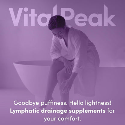 Lymph Peak - Lymphatic Drainage Supplements - Lymph System Support - with Burdock Root, Echinacea Extract, Bromelain, Dandelion Extract & More - Vegan, Non GMO, Gluten Free - 60 Capsules - dailyvitalstore