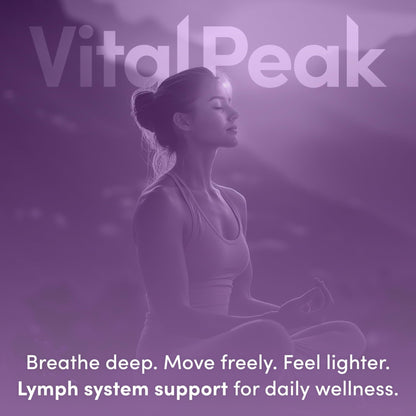 Lymph Peak - Lymphatic Drainage Supplements - Lymph System Support - with Burdock Root, Echinacea Extract, Bromelain, Dandelion Extract & More - Vegan, Non GMO, Gluten Free - 60 Capsules - dailyvitalstore