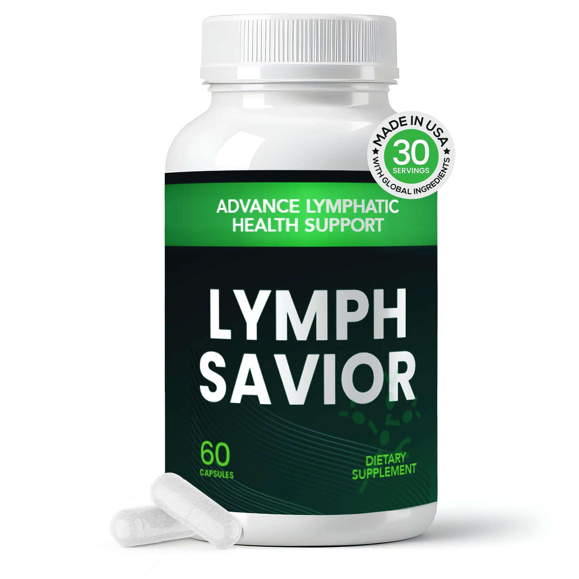 Lymph Savior - Plant-Based Lymphatic Support Supplement with Red Clover, Horse Chestnut & Burdock Root for Fluid Balance & Daily Wellness - Non-GMO, Made in USA - 30-Day Supply, 1 Bottle - dailyvitalstore