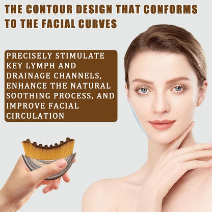 Lymphatic Contour Face Brush, Lymphatic Drainage Massager for Face, Ergonomic Facial Massage Tool for De-Puffing, Skin Firming & Enhanced Skincare Absorption - dailyvitalstore