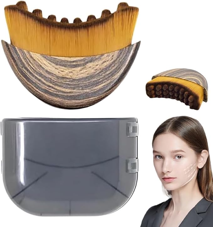 Lymphatic Contour Face Brush, Lymphatic Drainage Massager for Face, Ergonomic Facial Massage Tool for De-Puffing, Skin Firming & Enhanced Skincare Absorption - dailyvitalstore