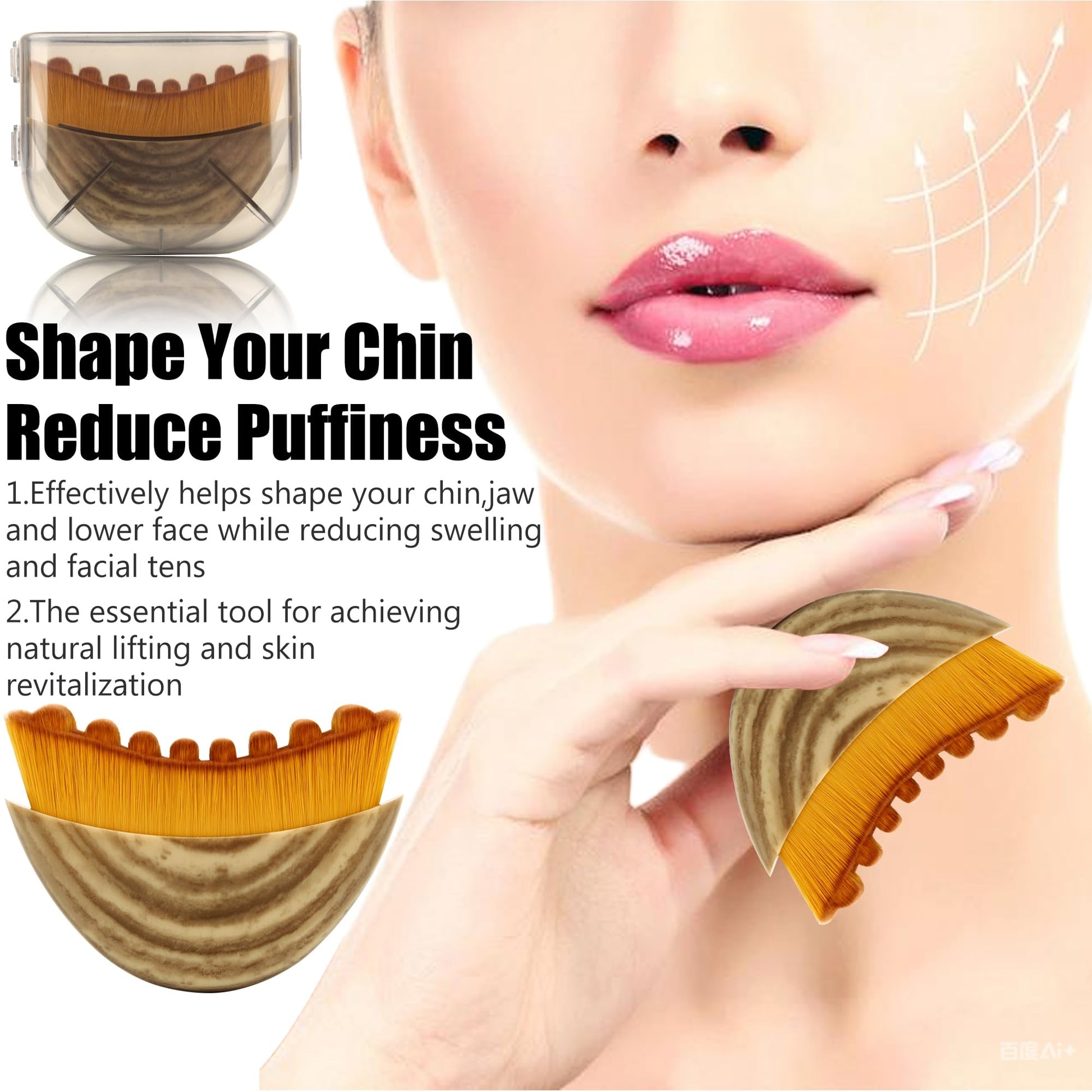 Lymphatic Contour Face Brush,Lymphatic Drainage Massager,Lymphatic Face Brush Ergonomically Designed to Fit The Skin Precisely Relieve Fatigue(1PCS) - dailyvitalstore