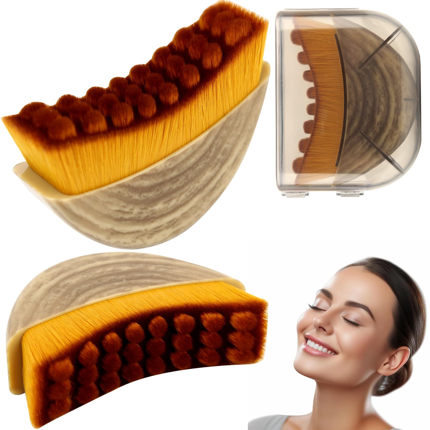 Lymphatic Contour Face Brush,Lymphatic Drainage Massager,Lymphatic Face Brush Ergonomically Designed to Fit The Skin Precisely Relieve Fatigue(1PCS) - dailyvitalstore