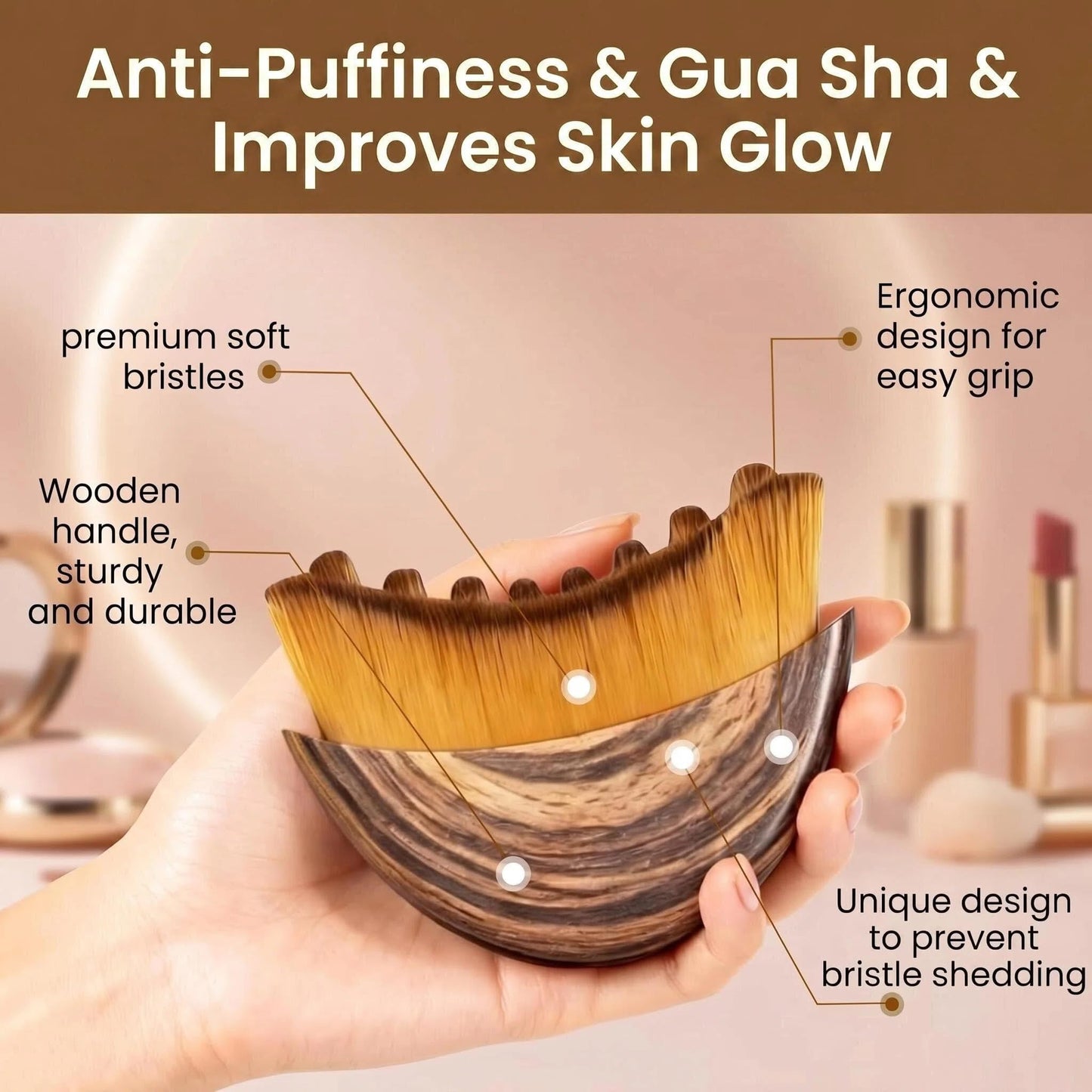 Lymphatic Contour Face Brush,Lymphatic Face Brush,Lymphatic Drainage Brush,Dry Brush,Neck,Chin & Face Sculpting,Anti-Puffiness,Gua Sha & Improves Skin Glow,Skin Care Massage Tools. - dailyvitalstore