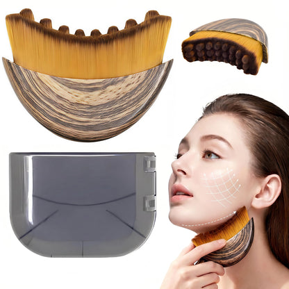 Lymphatic Contour Face Brush,Lymphatic Face Brush,Lymphatic Drainage Brush,Dry Brush,Neck,Chin & Face Sculpting,Anti-Puffiness,Gua Sha & Improves Skin Glow,Skin Care Massage Tools. - dailyvitalstore