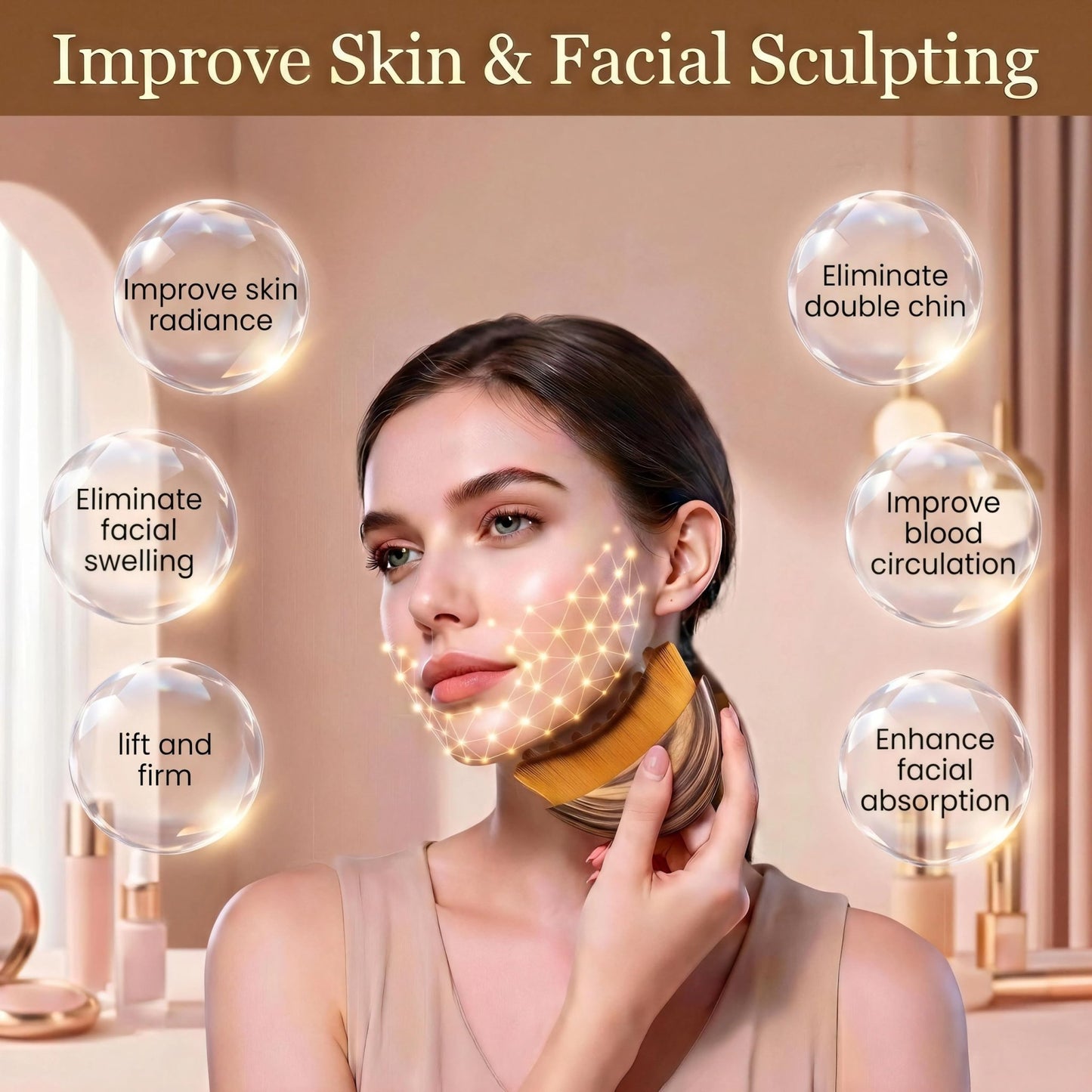 Lymphatic Contour Face Brush,Lymphatic Face Brush,Lymphatic Drainage Brush,Dry Brush,Neck,Chin & Face Sculpting,Anti-Puffiness,Gua Sha & Improves Skin Glow,Skin Care Massage Tools. (2PC) - dailyvitalstore