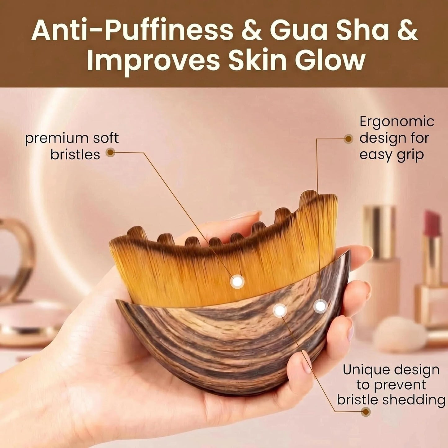 Lymphatic Contour Face Brush,Lymphatic Face Brush,Lymphatic Drainage Brush,Dry Brush,Neck,Chin & Face Sculpting,Anti-Puffiness,Gua Sha & Improves Skin Glow,Skin Care Massage Tools. (2PC) - dailyvitalstore