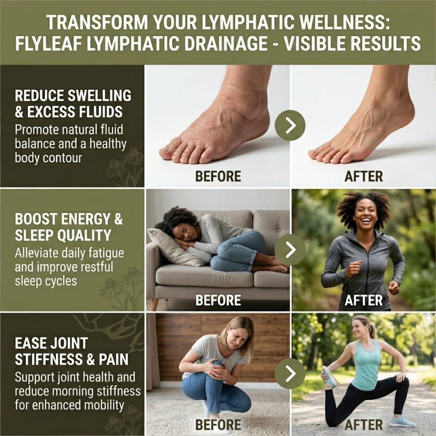 Lymphatic Drainage Capsules - 45-Day Body Reset with 500mg Echinacea & Dandelion - Supports Fluid Balance, Natural Energy & Joint Comfort - Non-GMO, 90 Capsules - dailyvitalstore