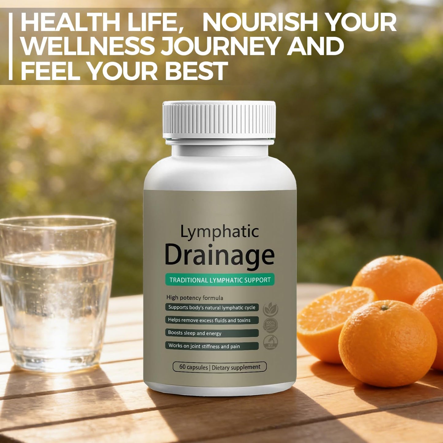 Lymphatic Drainage Capsules | Lymphatic Support Supplement for Women | Anti Cellulite, Water Retention & Bloating Relief | with Dandelion, Cleavers & Echinacea | Non-GMO, Gluten Free | 60 Count - dailyvitalstore