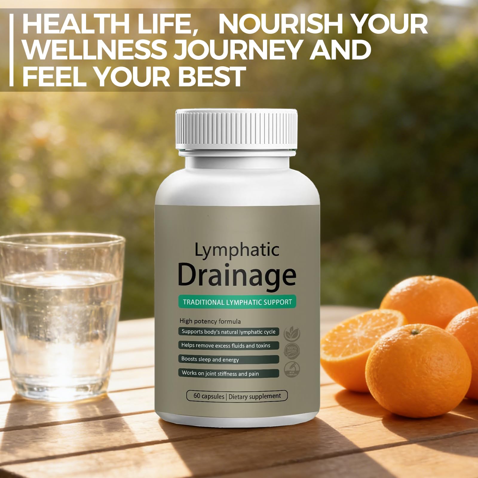 Lymphatic Drainage Capsules | Lymphatic Support Supplement for Women | Anti Cellulite, Water Retention & Bloating Relief | with Dandelion, Cleavers & Echinacea | Non-GMO, Gluten Free | 60 Count - dailyvitalstore
