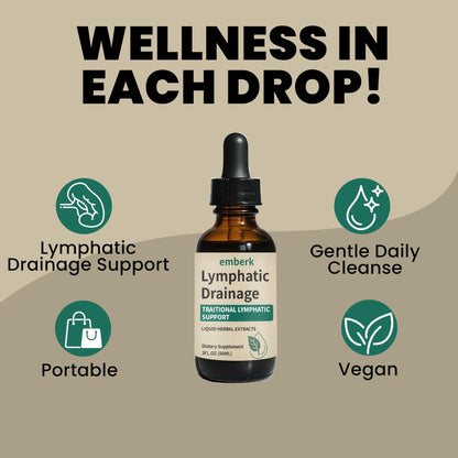 Lymphatic Drainage Drops, 2000mg Herbal Blend with Elderberry & Echinacea Dandelion，– Supports Lymphatic Drainage, Immune System & Detox 2 fl oz (2pcs) - dailyvitalstore