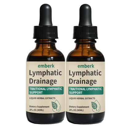 Lymphatic Drainage Drops, 2000mg Herbal Blend with Elderberry & Echinacea Dandelion，– Supports Lymphatic Drainage, Immune System & Detox 2 fl oz (2pcs) - dailyvitalstore