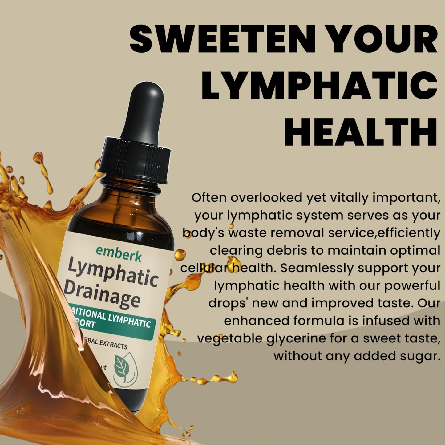 Lymphatic Drainage Drops, 2000mg Herbal Blend with Elderberry & Echinacea Dandelion，– Supports Lymphatic Drainage, Immune System & Detox 2 fl oz (2pcs) - dailyvitalstore