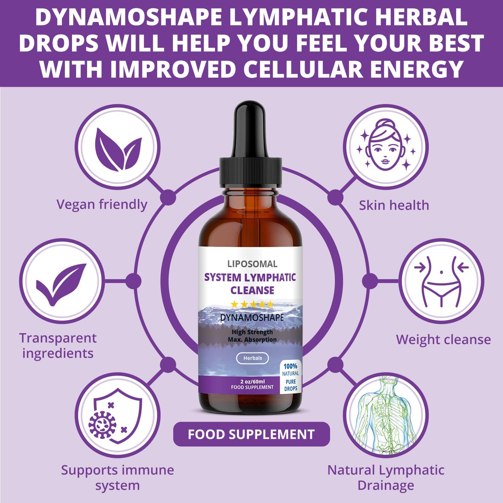 Lymphatic Drainage Drops | Lymphatic Drainage | Organic Lymphatic Drainage for Immune Support | Lymphatic Support Supplement | Vegan | Non-GMO | Gluten Free | 1 Fl Oz… - dailyvitalstore