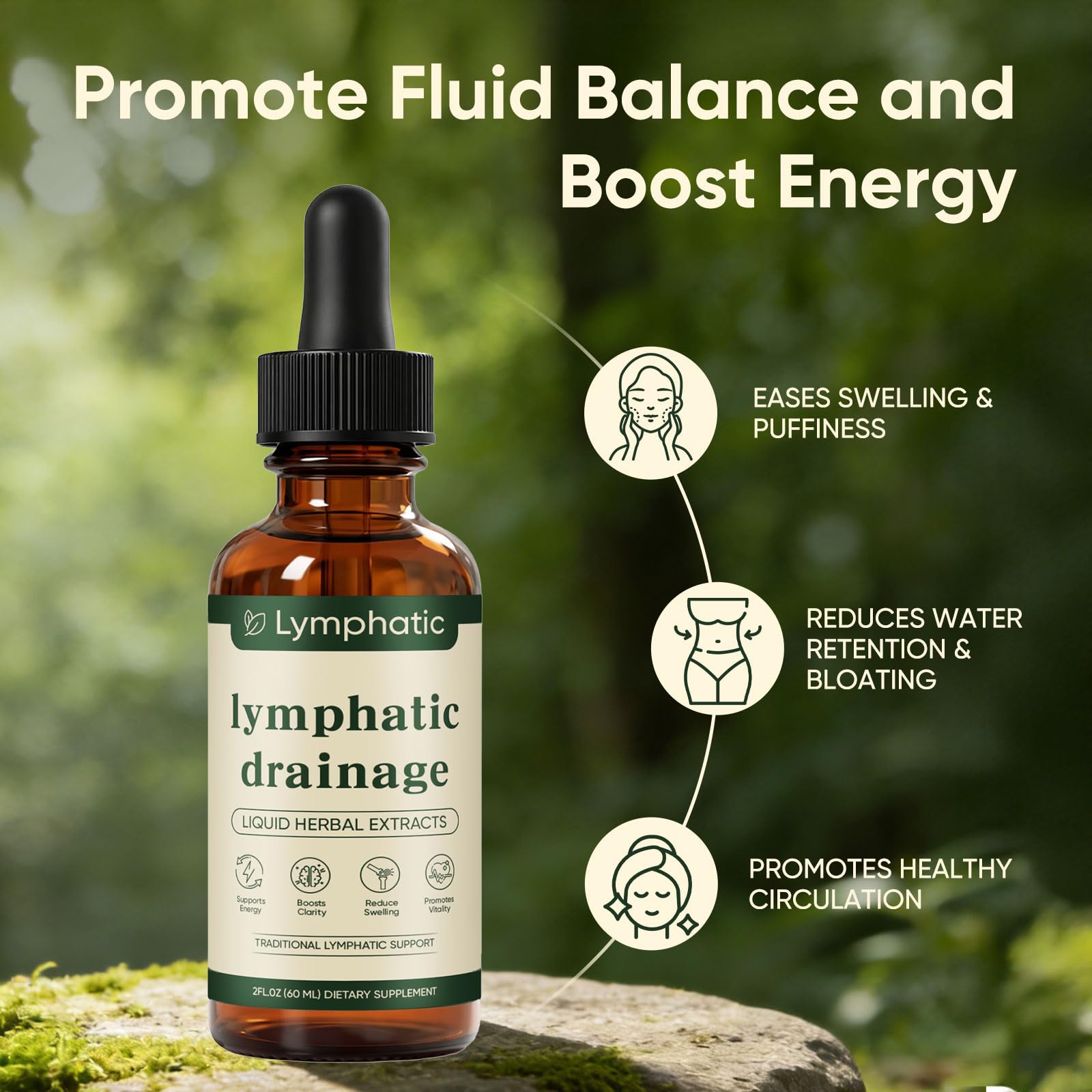 Lymphatic Drainage Drops, Lymphatic System Support, Immune System, Natural Herbal Blends, Vegan & Non-GMO (1) - dailyvitalstore