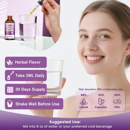 Lymphatic Drainage - Liver Cleanse Detox & Repair Drops, Liposomal Milk Thistle, Echinacea, Artichoke, Dandelion, Turmeric, ''Lymph-Liver'' Cleanse Detox Supplement, Immune & Health, Vegan, 2 Fl.Oz - dailyvitalstore