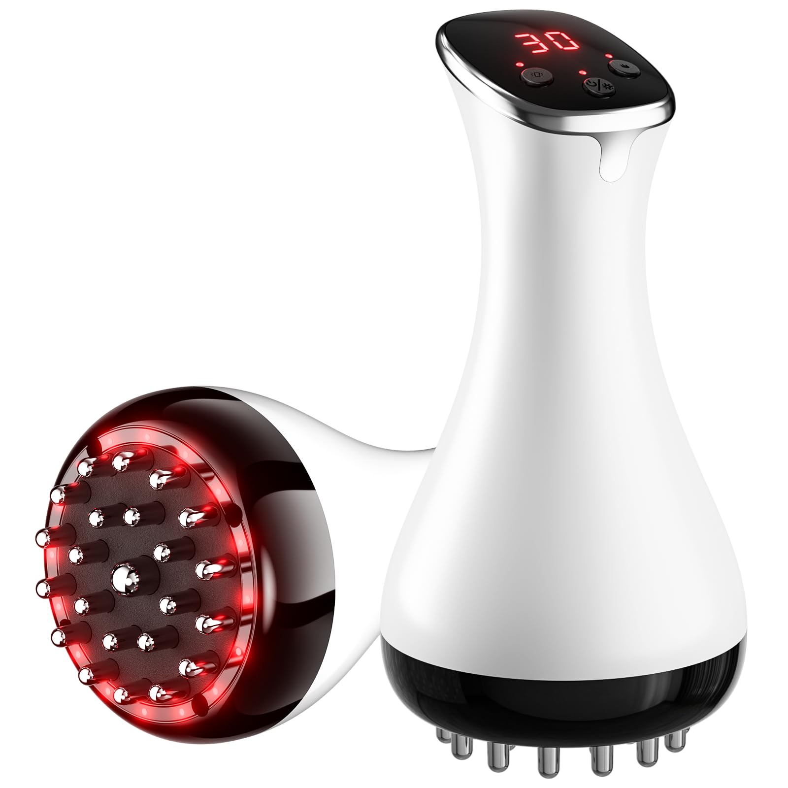 Lymphatic Drainage Massager, Anti Cellulite Massage Tool & Body Sculpting Machine with 30-Level Microcurrent, Light, Heat & Vibration for Legs, Arms & Belly, Helps Reduce Stretch Marks & Cellulite - dailyvitalstore