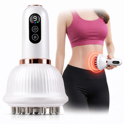 Lymphatic Drainage Massager for At-Home Body Care, Sculpting Massage Tool for Legs, Arms, Belly & Back, Helps Reduce Stretch Marks & Cellulite, Smooth Skin & Relax Muscles with Heat, Vibration & Light - dailyvitalstore