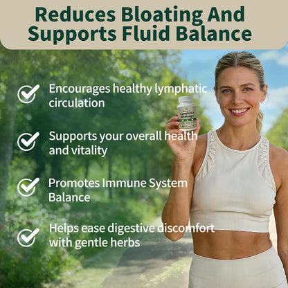 Lymphatic Drainage Supplement – Natural Herbal Formula with Dandelion, Burdock & Echinacea, Supports Fluid Balance, Immune Health & Cellulite Reduction – 60 Capsules - dailyvitalstore